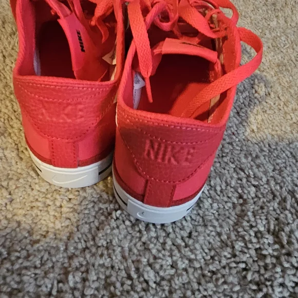 Nike Women's Bright Red and White Sneakers - Picture 3 of 6